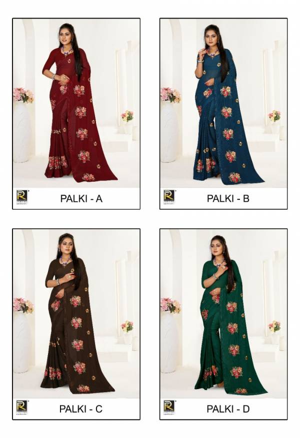 Ronisha Palki Designer Festive Wear Georgette Saree Collection